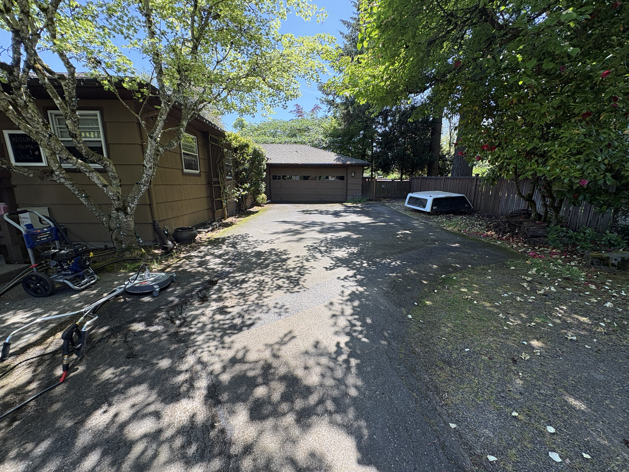 Professional pressure washing setup